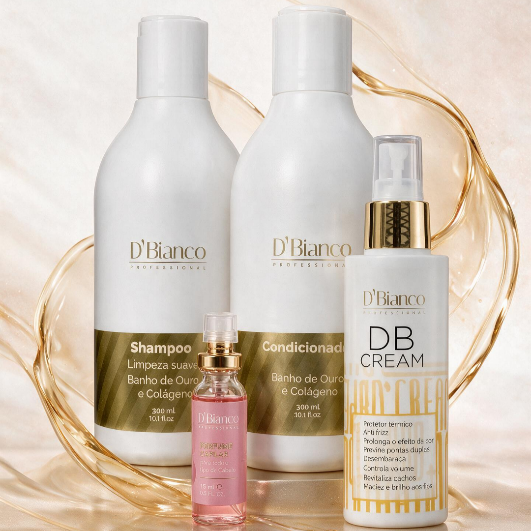 Kit Banho Premium (Banho de Ouro + DB Cream + Perfume Capilar)