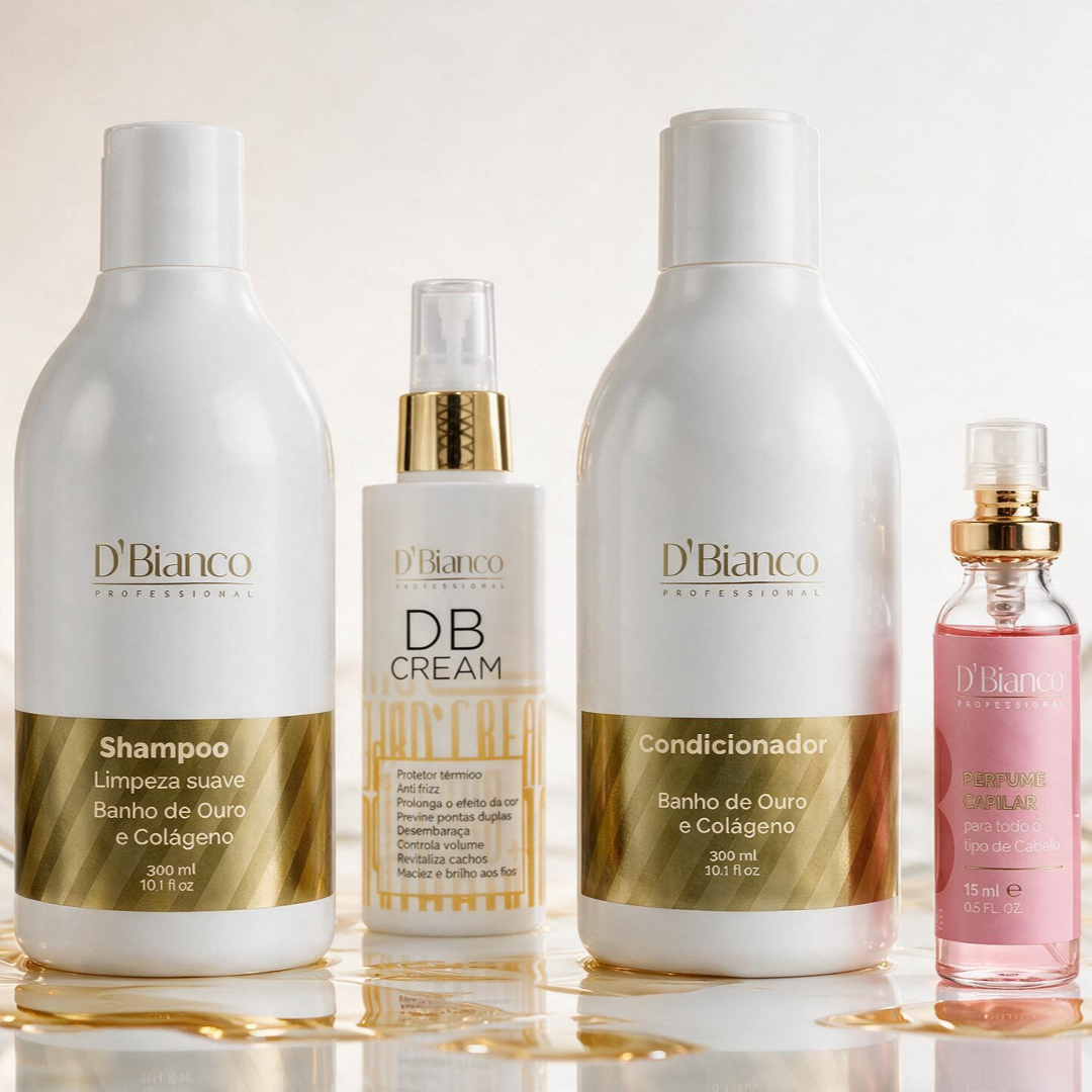 Kit Banho Premium (Banho de Ouro + DB Cream + Perfume Capilar)