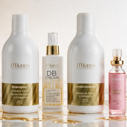 Kit Banho Premium (Banho de Ouro + DB Cream + Perfume Capilar)